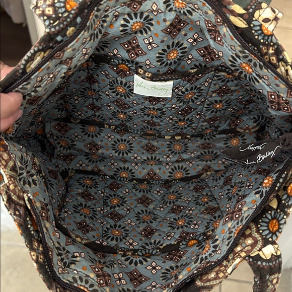 Vera Bradley Brown and Cream Floral Tote - Picture 5 of 5